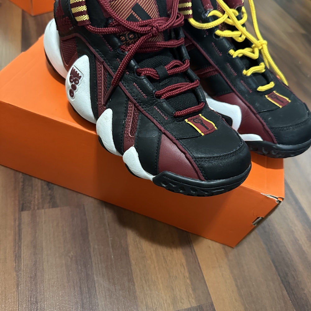 Adidas Maroon and Yellow Sneakers